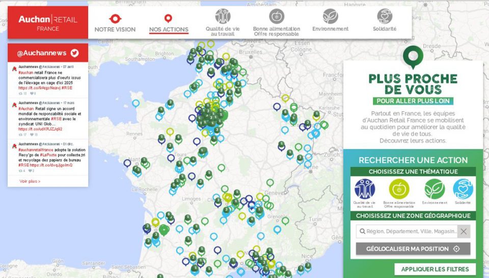 Plateforme digitale RSE pour Auchan Retail France