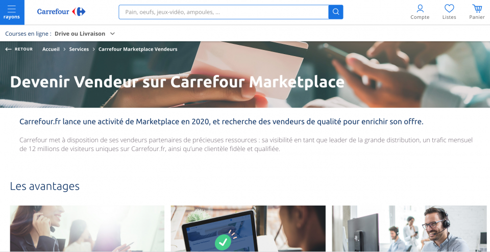 Carrefour lance sa marketplace alimentaire