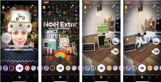 Carrefour : La liste de Noël filtrée sur Snapchat