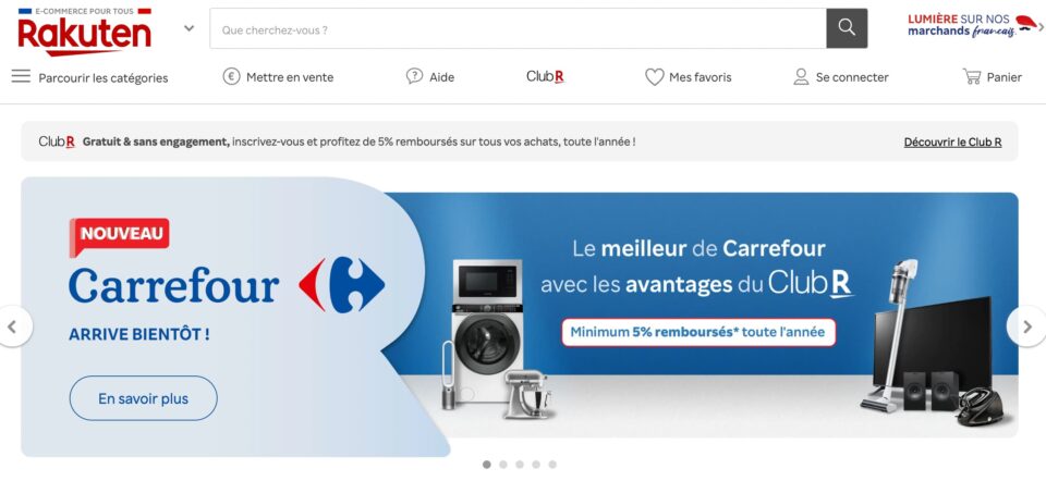 Carrefour va lancer un magasin virtuel sur la plateforme Rakuten
