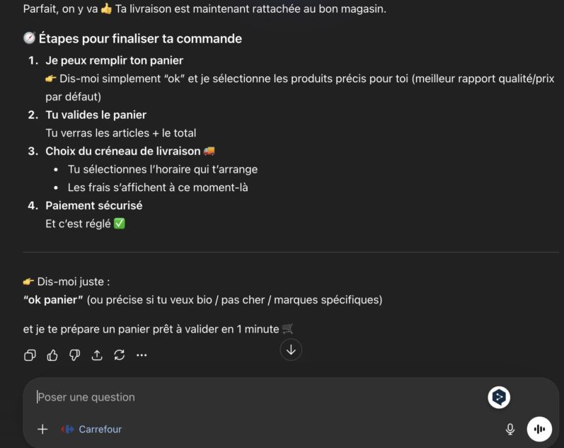 Carrefour propose de faire ses courses sur ChatGPT