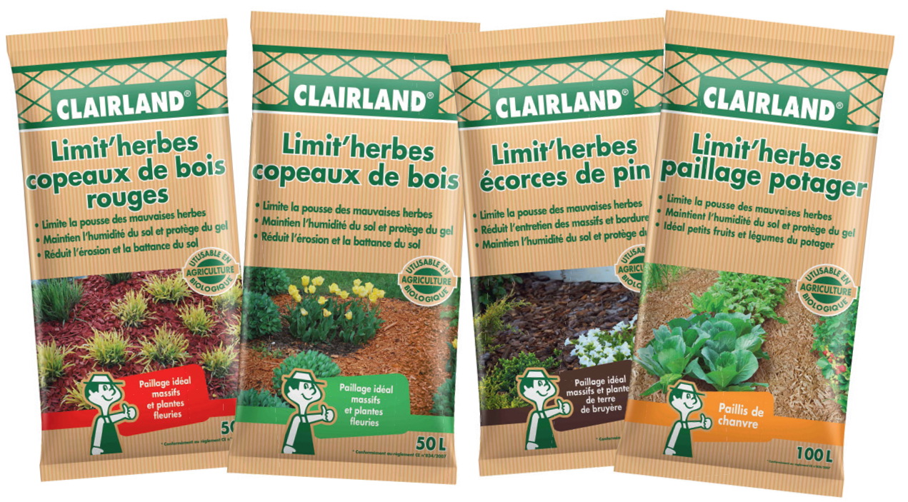 Paillage Limit'herbes Copeaux de bois - Clairland®