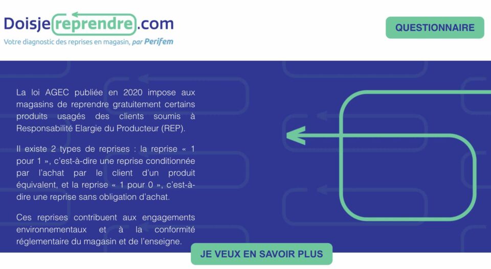 Perifem lance Doisjereprendre.com, un outil d’autodiagnostic en ligne pour se conformer à la loi Agec Perifem lance Doisjereprendre.com, un outil d’autodiagnostic en ligne pour se conformer à la loi Agec