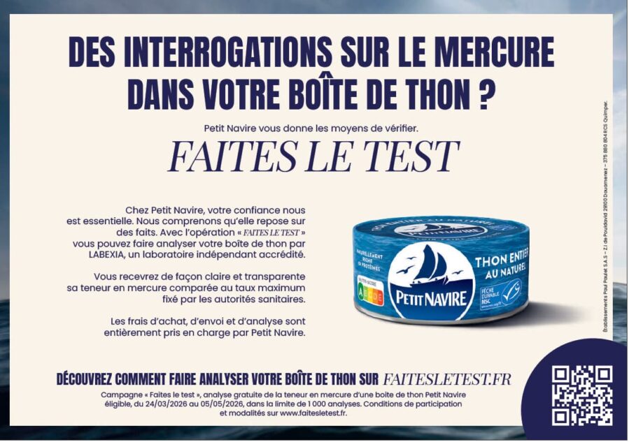 Petit Navire teste la présence de mercure dans le thon en boîte