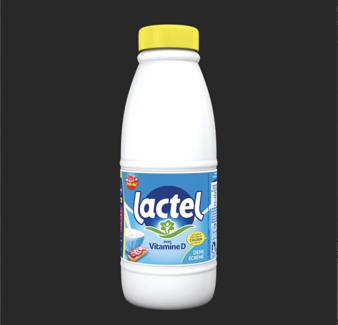 Lait demi-écrémé bouteille 1L – Groupe Lact'Union